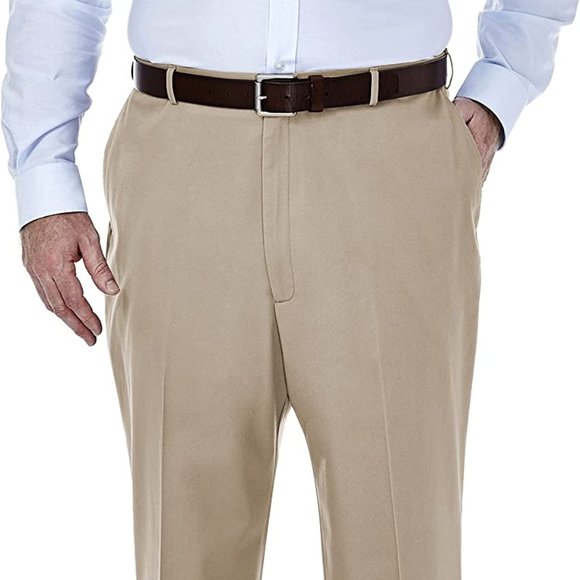 Pantaloncini Chino Haggar Comfort Cotone – Cintura Espandibile, 7 Cuciture, Colore Cachi – Uomo